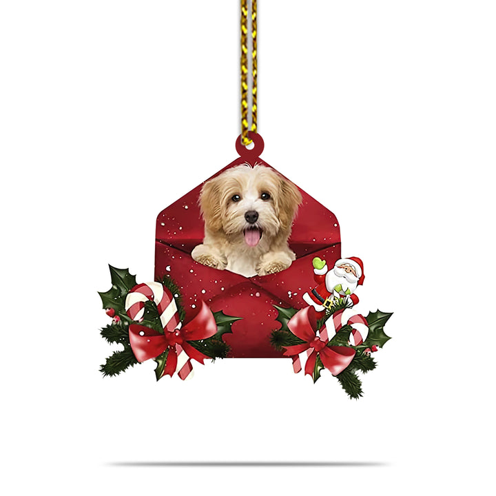 ShihTzu Dog In Envelope Christmas Car Ornament CO1448