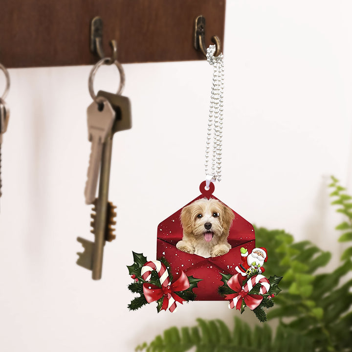 ShihTzu Dog In Envelope Christmas Car Ornament CO1448