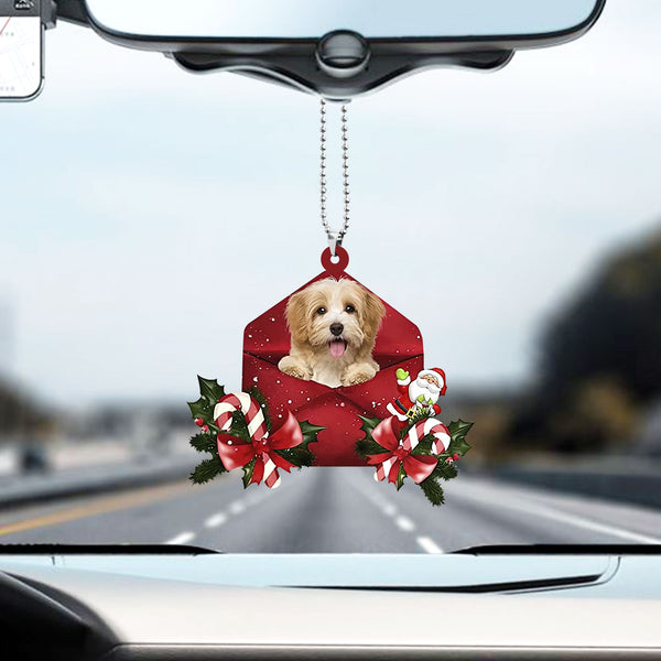 ShihTzu Dog In Envelope Christmas Car Ornament CO1448