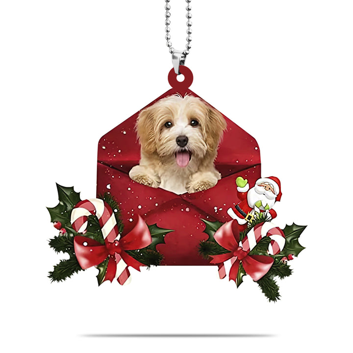 ShihTzu Dog In Envelope Christmas Car Ornament CO1448