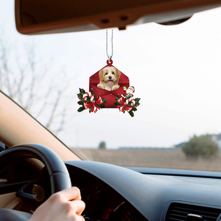 ShihTzu Dog In Envelope Christmas Car Ornament CO1448