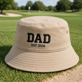 Golf Dad 2026 Embroidered Bucket Hat - Lifestyle, Khaki
