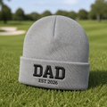 Golf Dad 2026 Embroidered Beanie - Lifestyle, Sport Grey