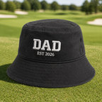 Golf Dad 2026 Embroidered Bucket Hat - Lifestyle, Black