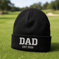 Golf Dad 2026 Embroidered Beanie - Lifestyle, Black