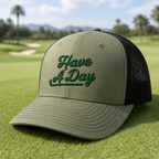 Have a day Embroidered Trucker Hat - Lifestyle, Loden - Black
