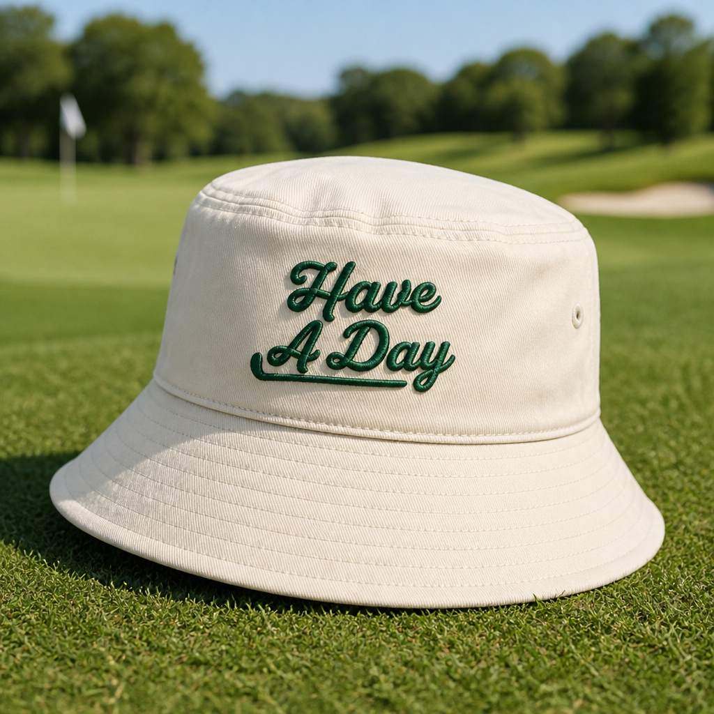 Have a day Embroidered Bucket Hat - Lifestyle, White