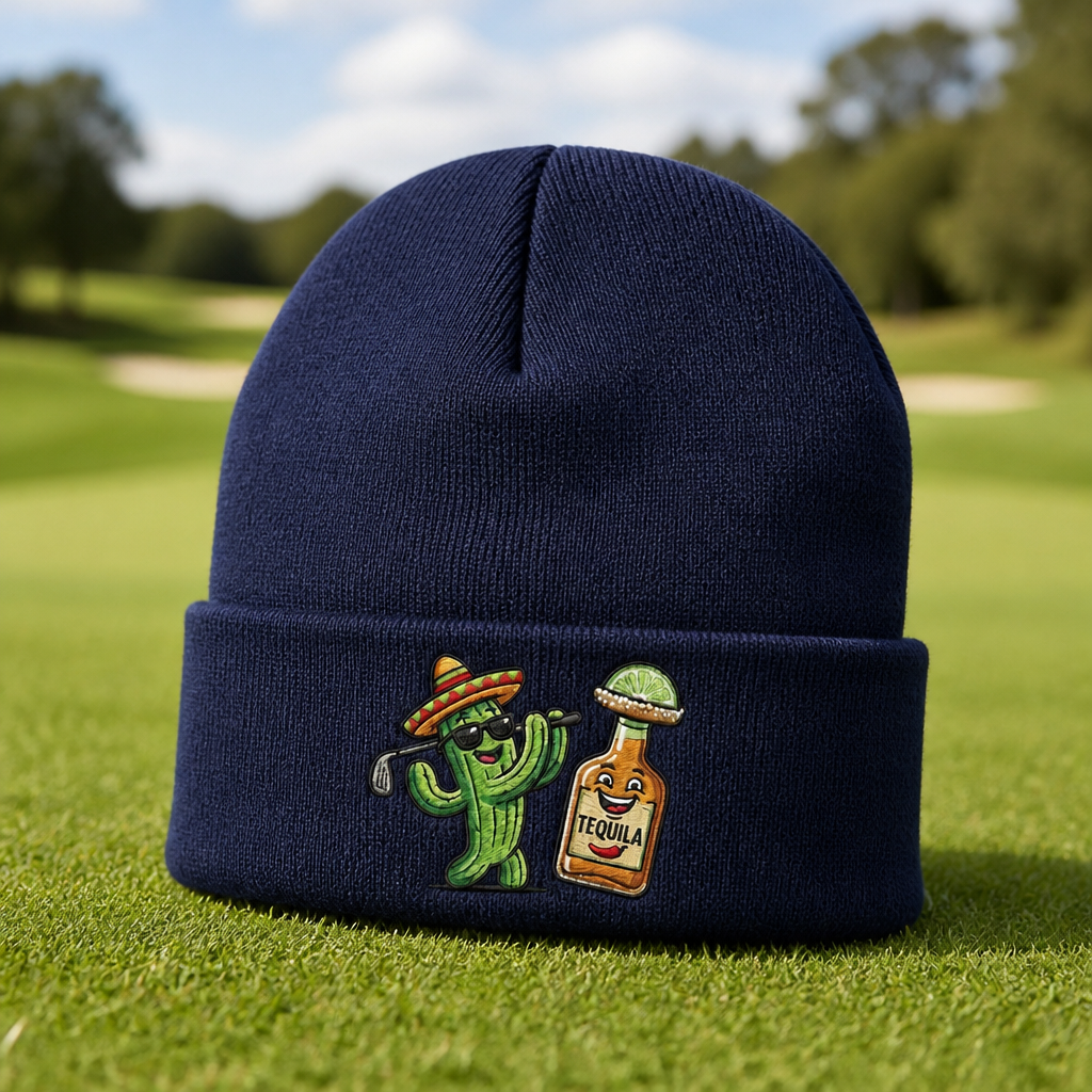 Tequila & Tee Embroidered Beanie - Lifestyle, Navy