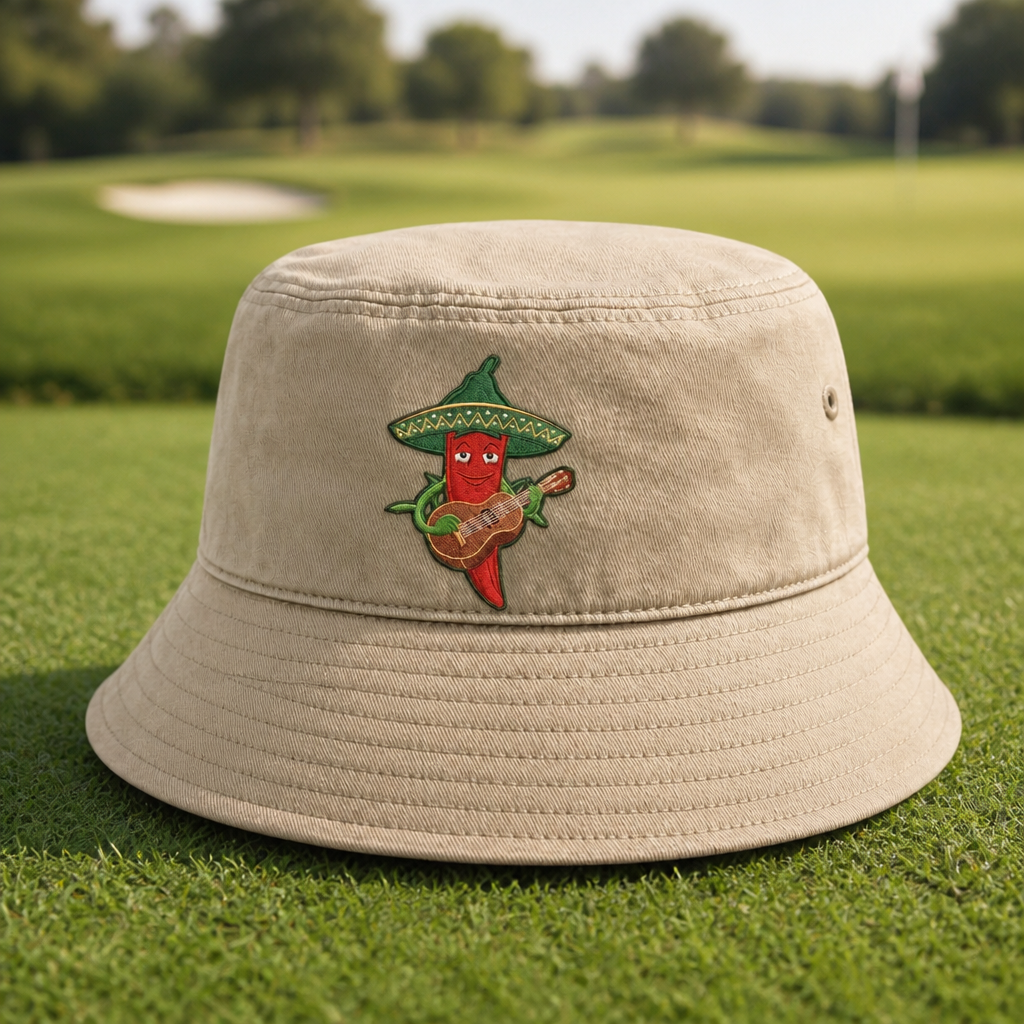 Hot Shot Embroidered Bucket Hat - Lifestyle, Khaki