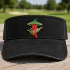 Hot Shot Embroidered Visor - Front View, Black