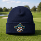 Sombrero Skull Embroidered Beanie - Lifestyle, Navy