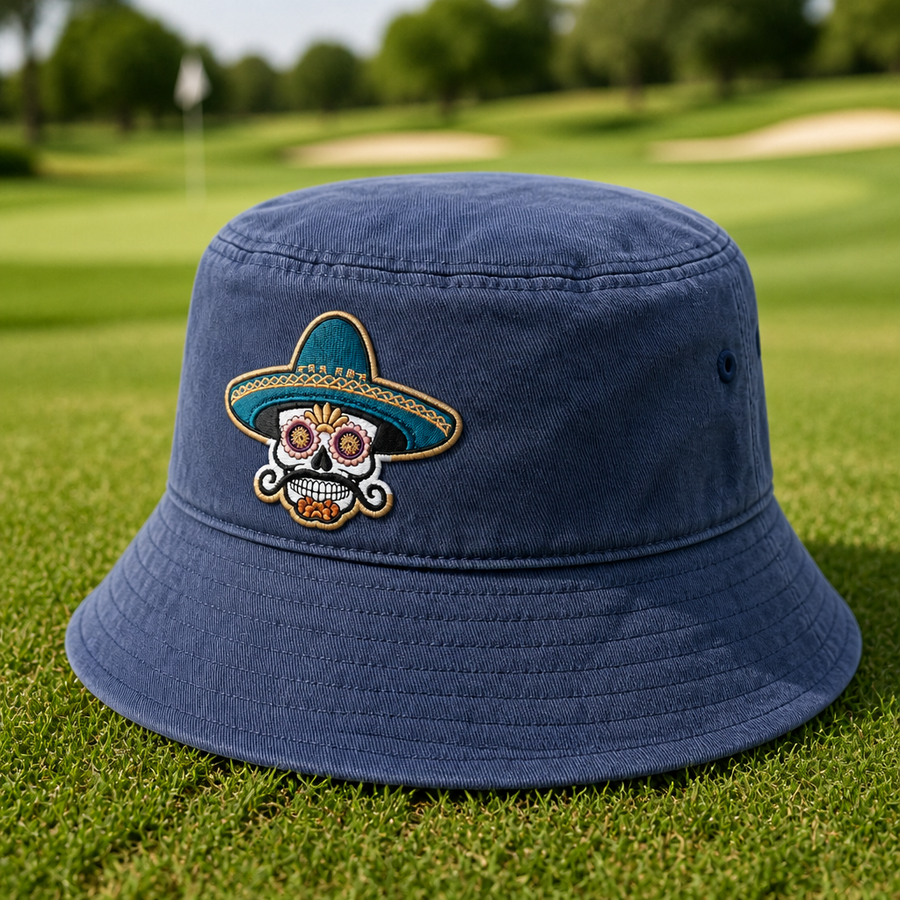 Sombrero Skull Embroidered Bucket Hat