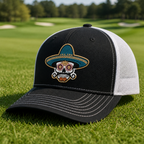 Sombrero Skull Embroidered Trucker Hat - Lifestyle, Black - White