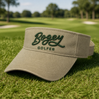 Bogey Golfer Embroidered Visor - Lifestyle, Khaki