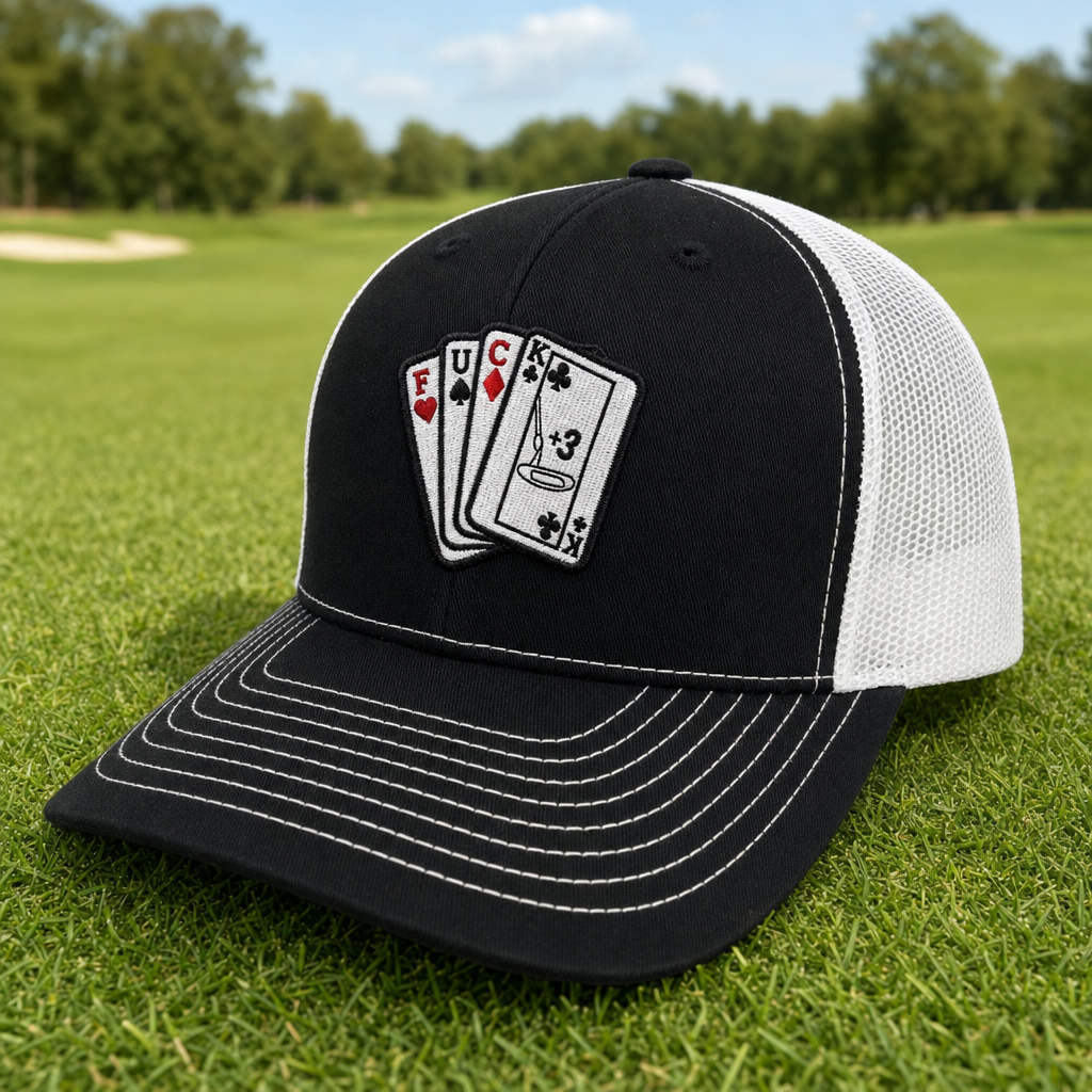 F*CK Embroidered Trucker Hat - Lifestyle, Black - White