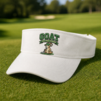 GOAT on the Green Embroidered Visor - Lifestyle, White