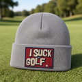 I Suck At Embroidered Beanie - Lifestyle, Sport Grey