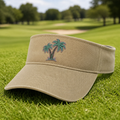 Fairway Palms Embroidered Visor - Lifestyle, Khaki
