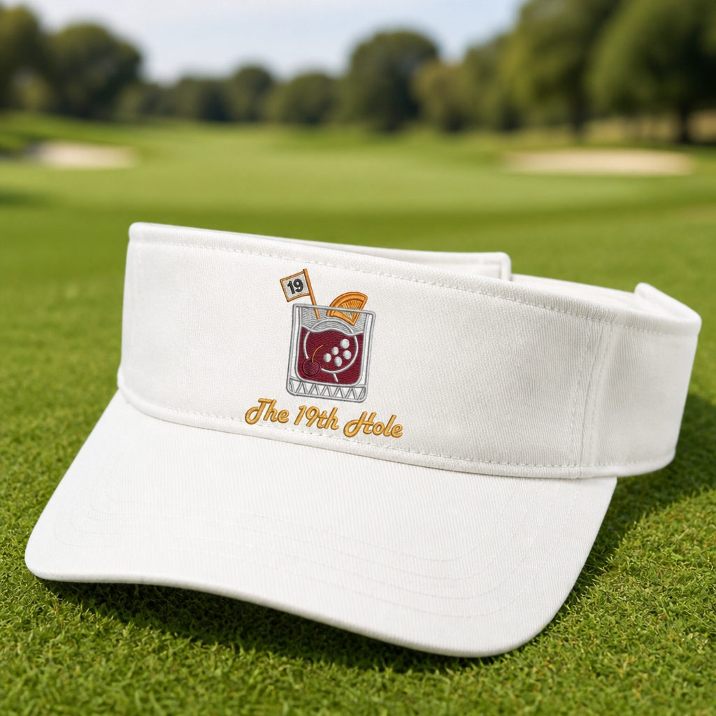 The 19th Hole Embroidered Visor - Lifestyle, White