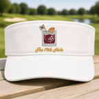 The 19th Hole Embroidered Visor - Front View, White