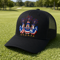 Freedom Has Landed Embroidered Trucker Hat - Lifestyle, Khaki - White