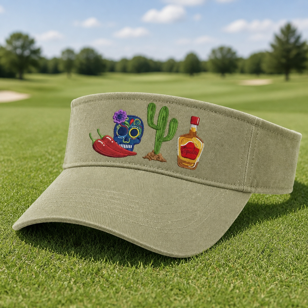 Desert Fiesta Embroidered Visor - Lifestyle, Khaki