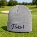 FORE! Embroidered Beanie - Lifestyle, Sport Grey