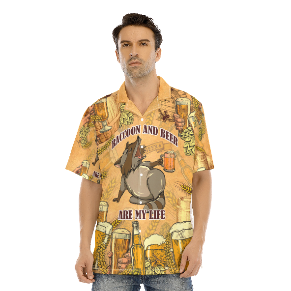 Raccoon And Beer Are My Life Aloha Hawaiian Shirts For Men And For Women WT9535
