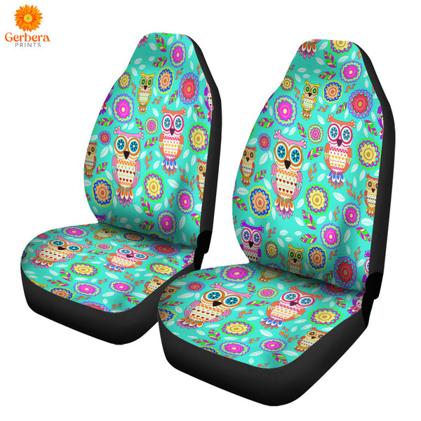 Owls Floral Tropical Car Seat Cover Car Interior Accessories CSC5427
