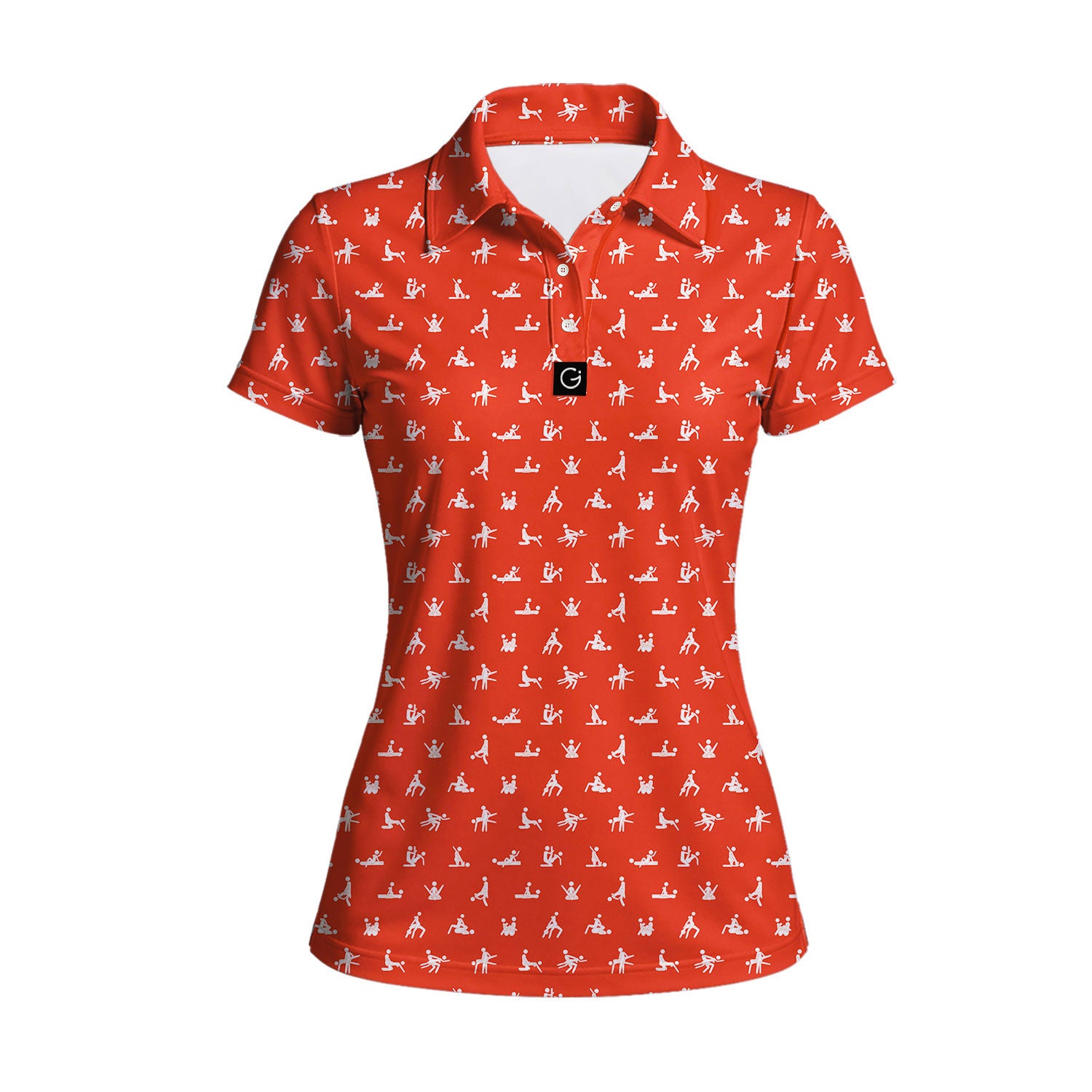 Stick Figure Polo Shirt For Women