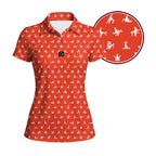Stick Figure Polo Shirt For Women