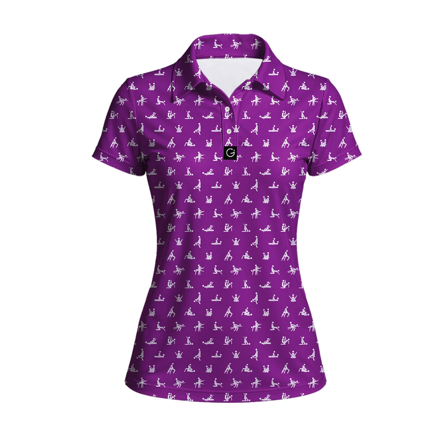 Stick Figure Polo Shirt For Women