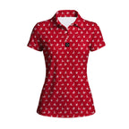 Stick Figure Polo Shirt For Women