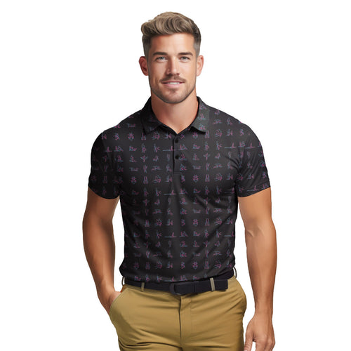 Kama Sutra - Funny Golf Polo Shirt-Polo Shirt For Men-Gerbera Prints