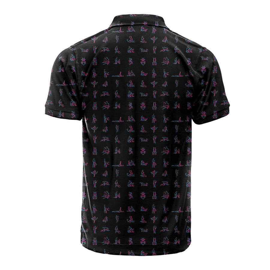 Back preview of Kama Sutra - Funny Golf Polo Shirt with your team and number