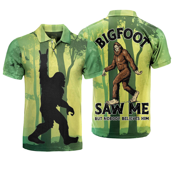 Bigfoot Saw Me In The Forest Polo Shirt For Men 