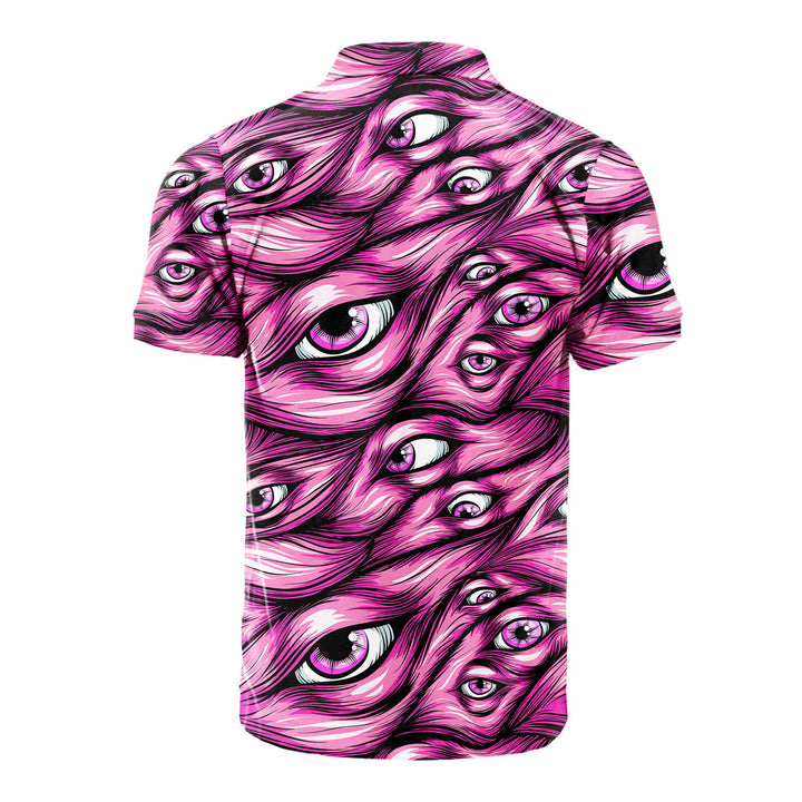 Halloween Pinky Scary Eyes Polo Shirt For Men