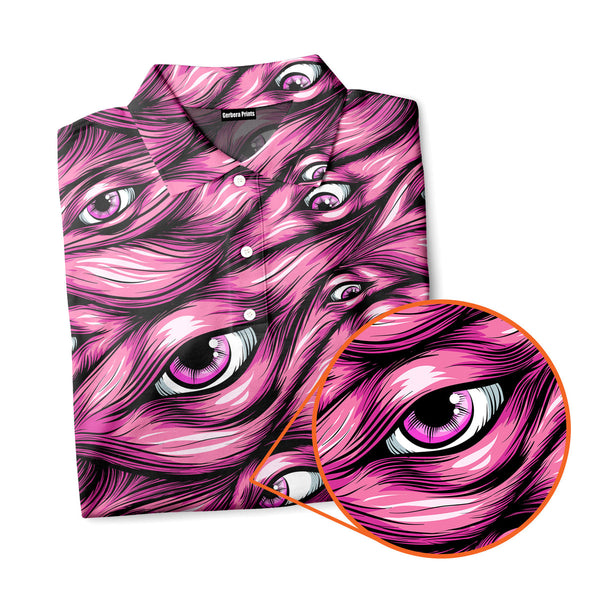 Halloween Pinky Scary Eyes Polo Shirt For Men