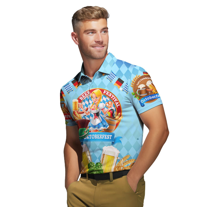 Oktoberfest Celebration Beer Lover Party Polo Shirt For Men 