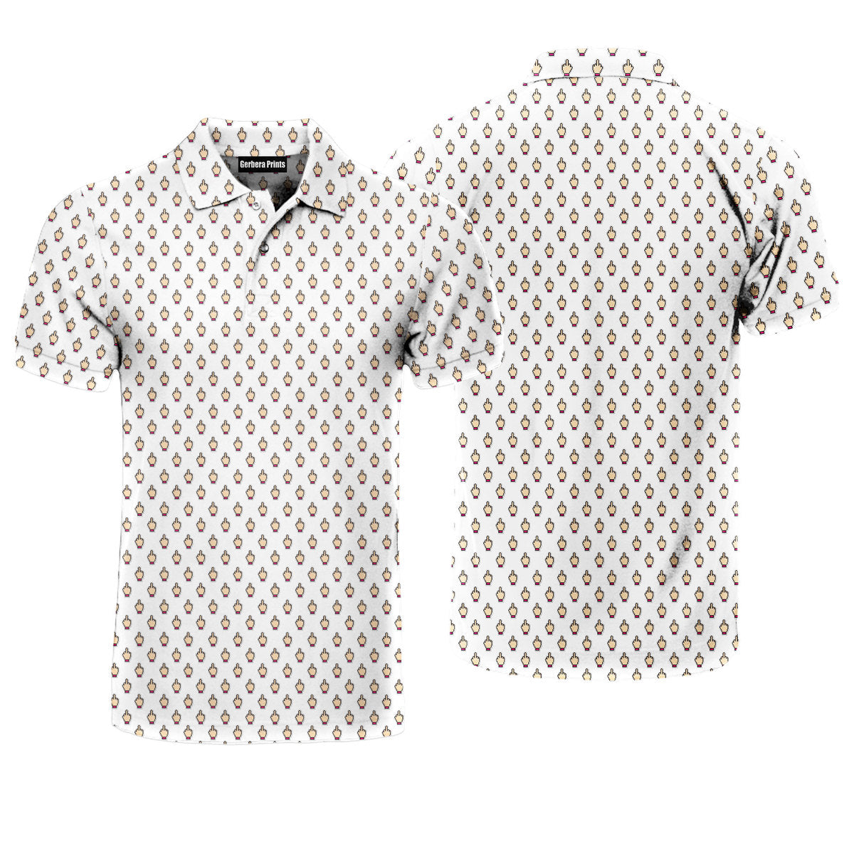 Friendly Hello - Funny Golf Polo Shirt-Polo Shirt For Men-Gerbera Prints