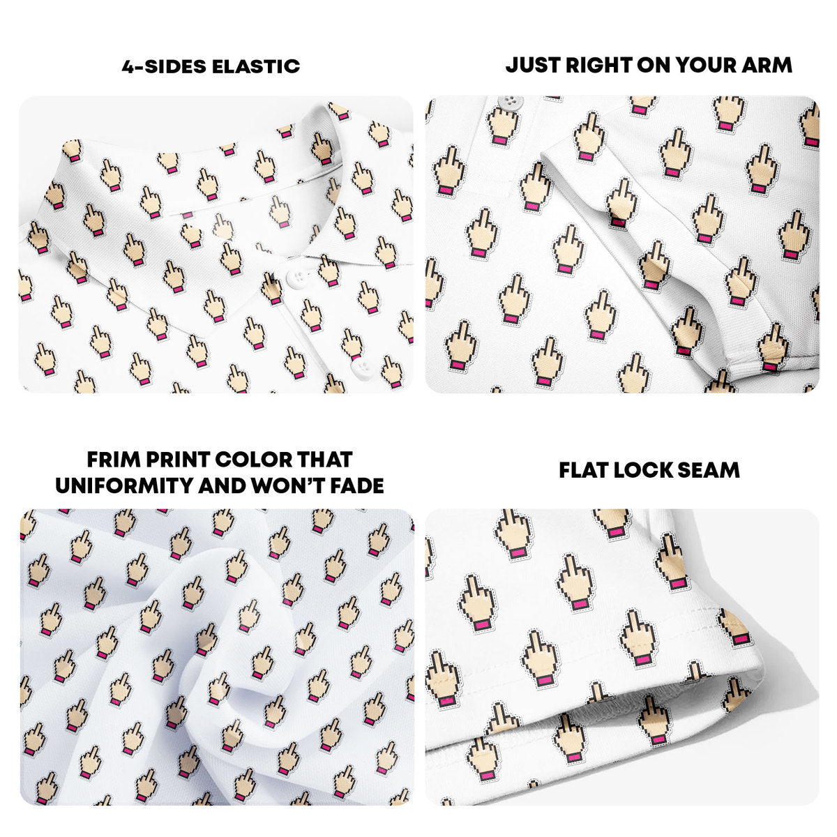 Friendly Hello - Funny Golf Polo Shirt-Polo Shirt For Men-Gerbera Prints