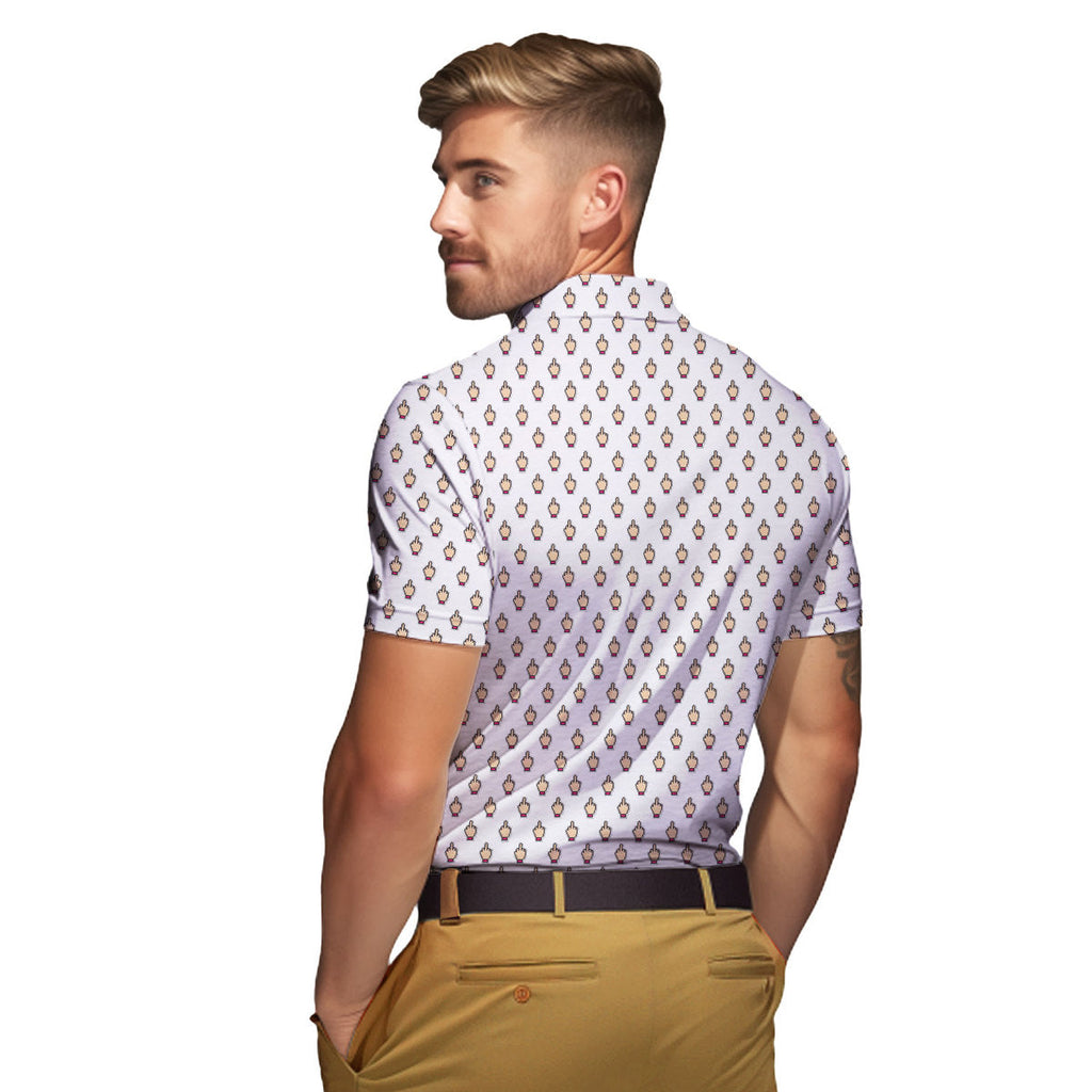 Friendly Hello - Funny Golf Polo Shirt-Polo Shirt For Men-Gerbera Prints