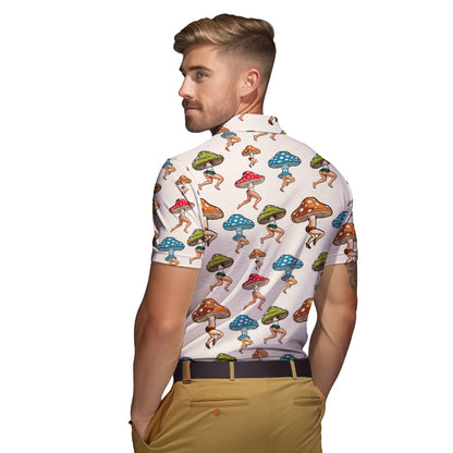 PeachBruh Sexy Mushroom - Funny Golf Polo Shirt