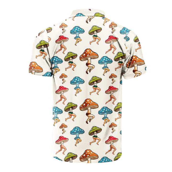 PeachBruh Sexy Mushroom - Funny Golf Polo Shirt