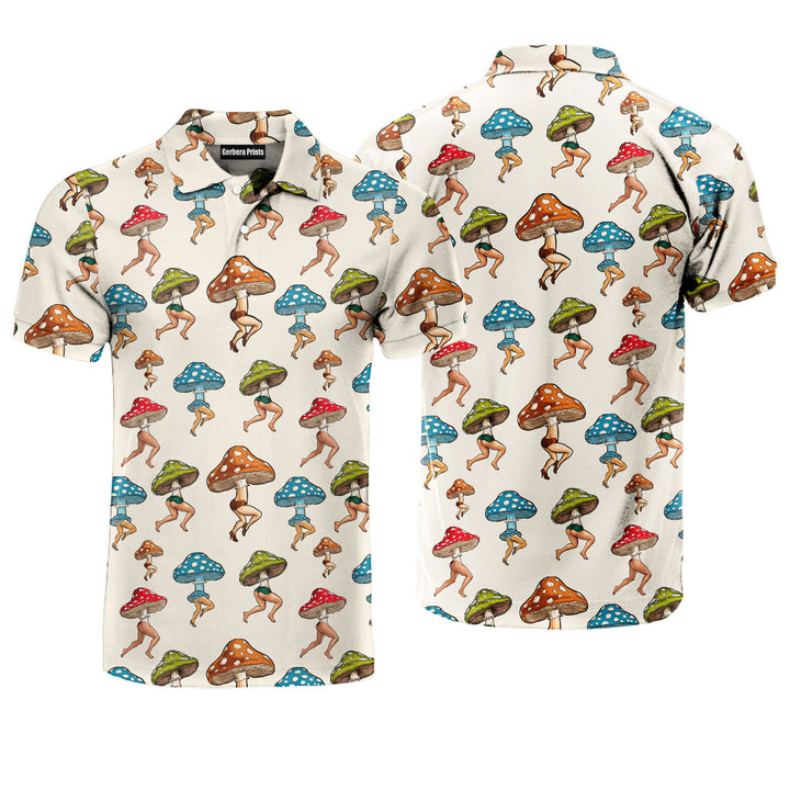 PeachBruh Sexy Mushroom - Funny Golf Polo Shirt