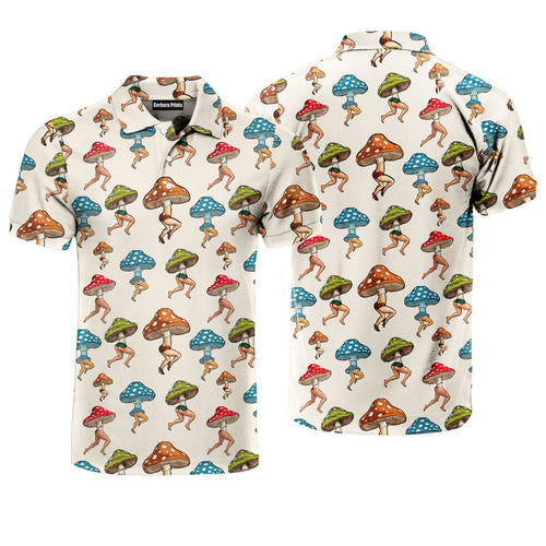 PeachBruh Sexy Mushroom - Funny Golf Polo Shirt