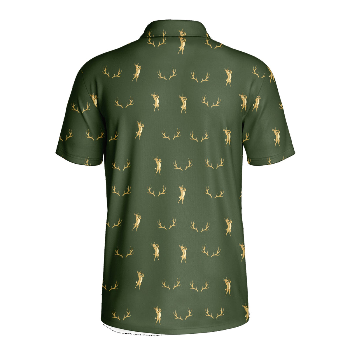 Buck Season Birdie Polo Shirt For Men - Back