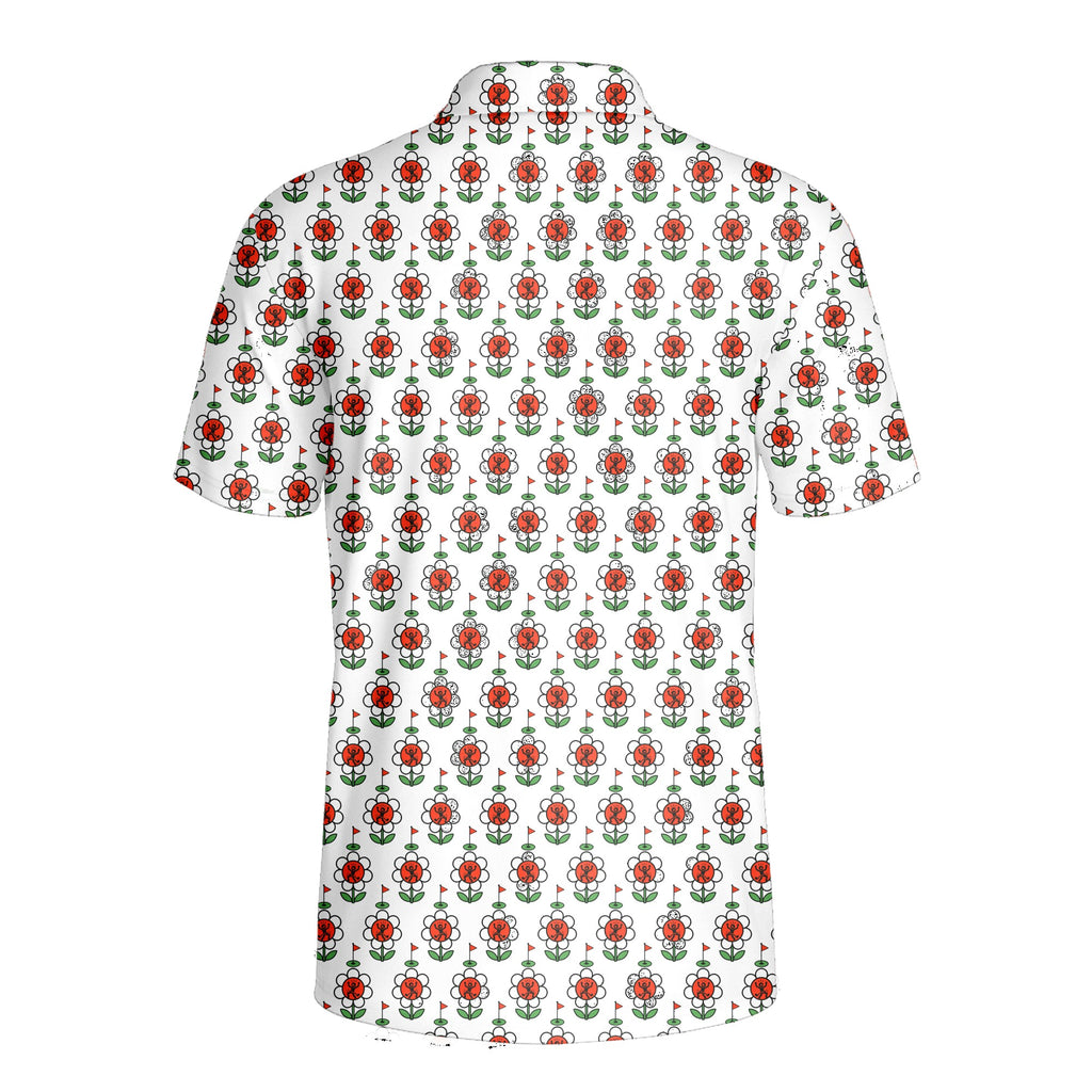 Rage In Bloom Polo Shirt For Men - Back