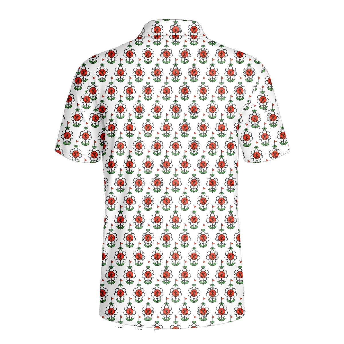 Rage In Bloom Polo Shirt For Men - Back