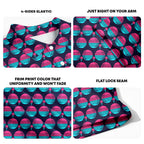 Synthwave Bogey Sun Polo Shirt For Men - Fabric Detail
